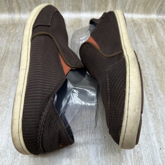 Olukai Shoes Mens 9.5 Nohea Mesh Comfort Slip On Loafer Brown Fabric Flats - Picture 4 of 12